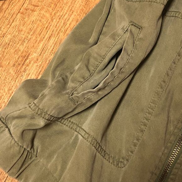 Merona Green Zip Front Utility Military Jacket Size Small - Picture 4 of 9